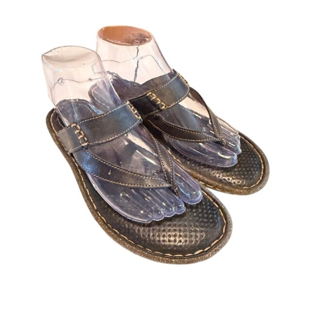 Born Womens Leather Thong Sandals Stitched Comfort Slides 8/39